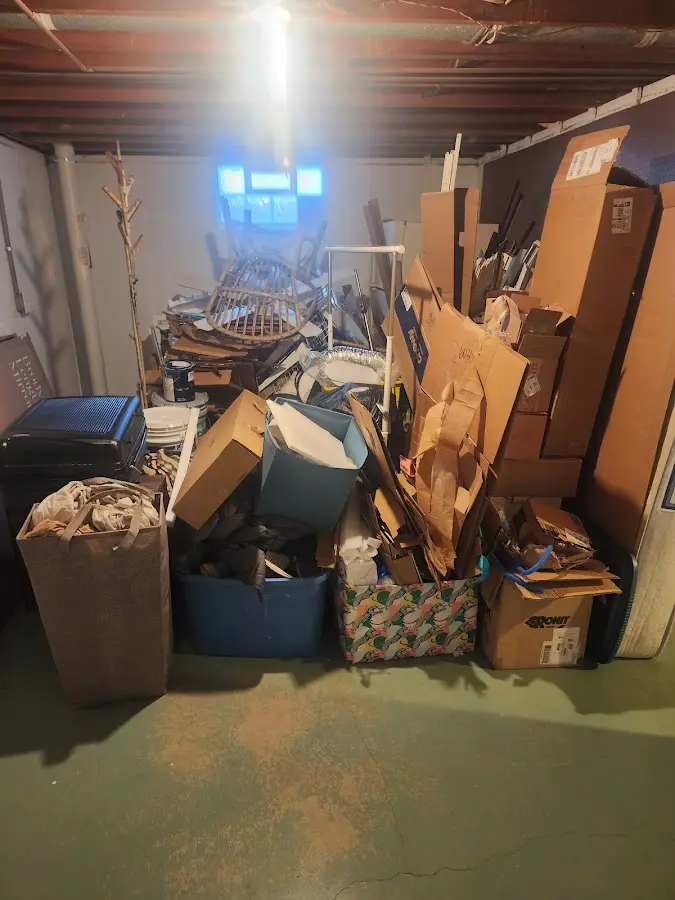 Roll-off dumpster container at job site for Yard Waste Dumpster Rental in Fairfield